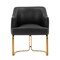 Manhattan Comfort Modern Edra Leatherette Dining Armchair in Taupe